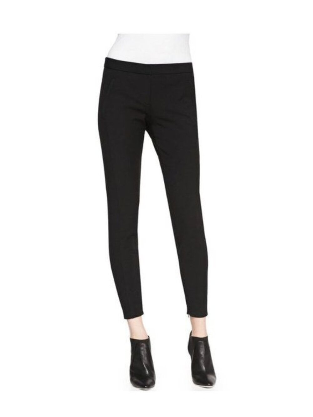 Theory Venlynn Zipper-Cuff Twill Pants - 4